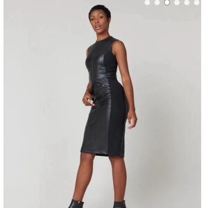 Spanx leather panel dress. NWT. size xl.